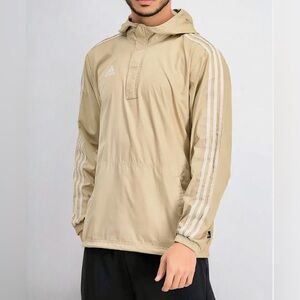 ADIDAS Tango Running Windbreaker - Tan  Men’s Size S - New W/O Tags